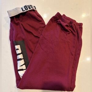 Victoria's Secret PINK Burgundy Joggers